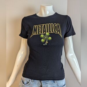 Vintage Metallica No Leaf Clover Baby Tee M Artimonde 2003 Rare Women’s Band Shi